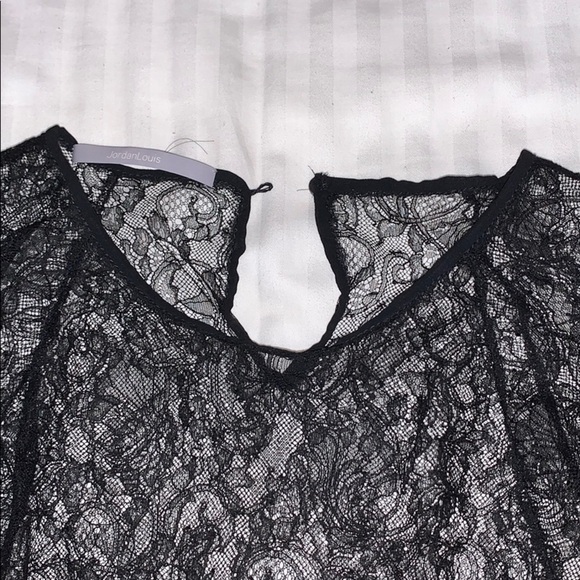 Lace black short sleeve top - Picture 2 of 3